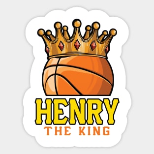 Henry The King Basketball Custom Player Your Name Sticker